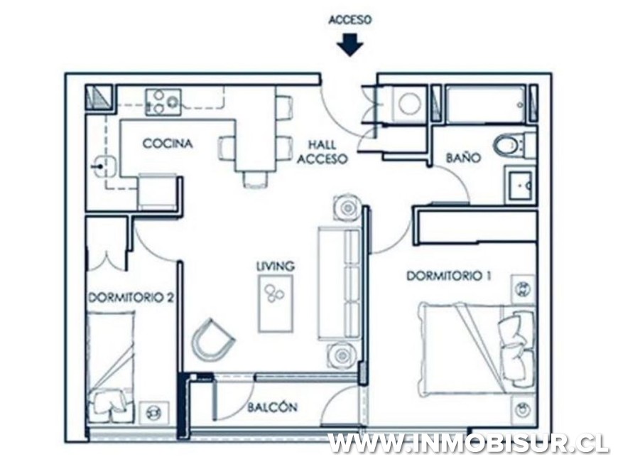 Venta en Puerto Montt | Venta departamento en Pelluco arrendado para invertir